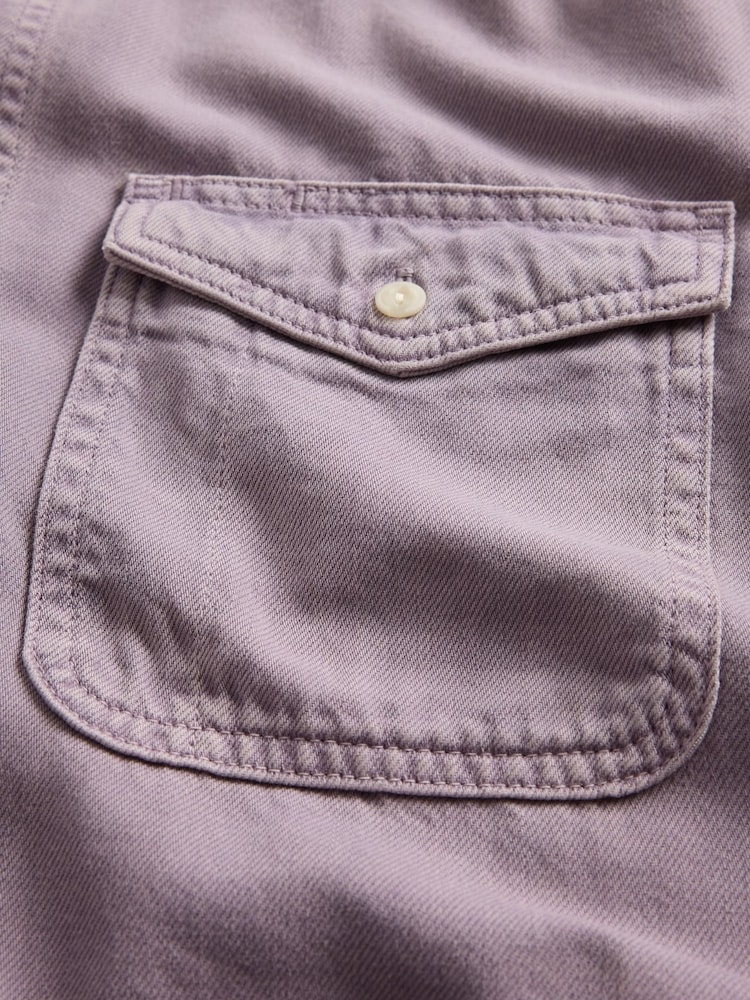 Gap Lilac Purple UltraSoft Denim Relaxed Shirt - Image 4 of 4