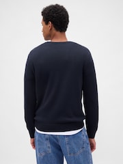 Gap Blue Classic Crew Neck Jumper - Image 2 of 4