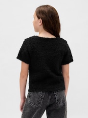 Gap Black Eyelash Sweatshirt (4-13yrs) - Image 2 of 5