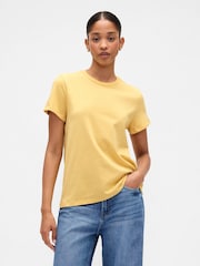 Gap Yellow Favourite Crew Neck Short Sleeve T-Shirt - Image 1 of 3