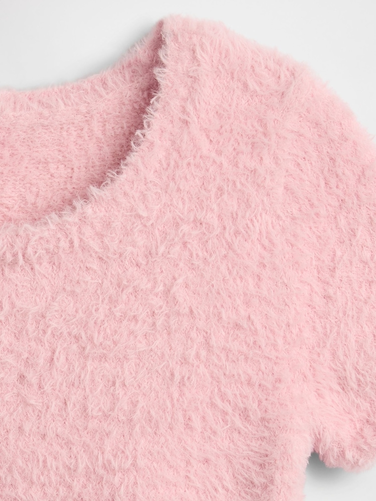 Gap Pink Eyelash Sweatshirt (4-13yrs) - Image 5 of 5