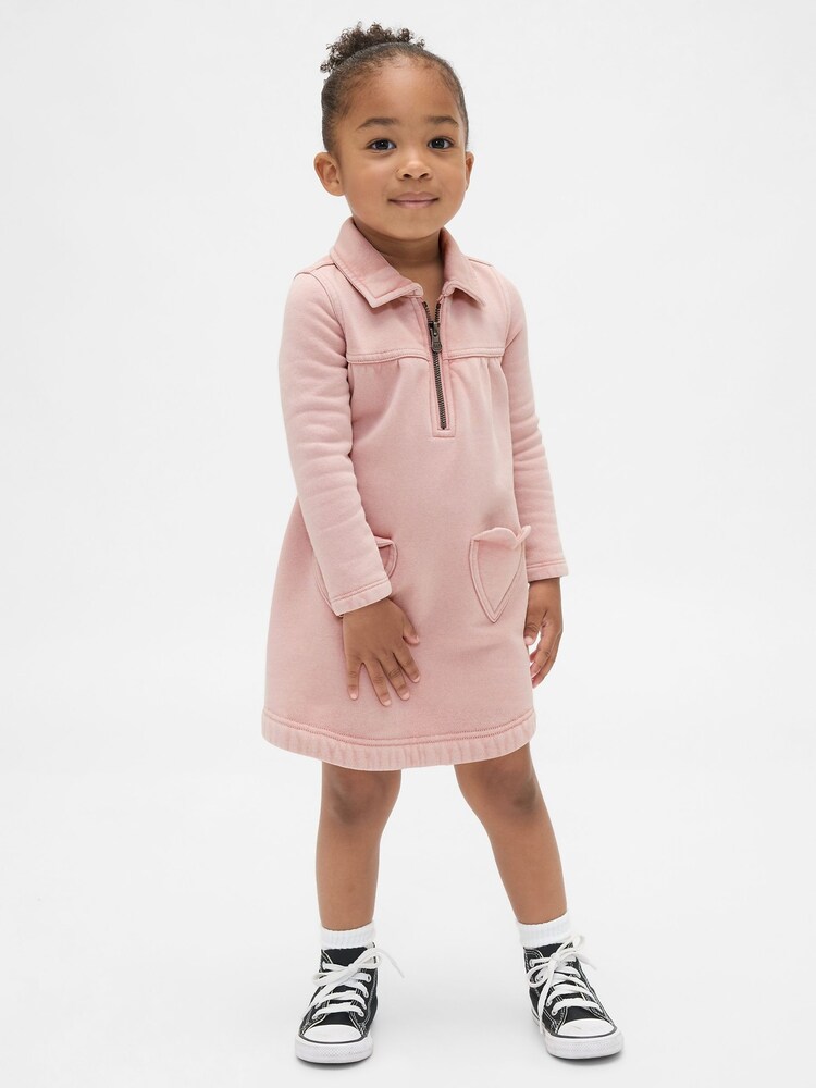 Gap Pink VintageSoft Half Zip Dress (6mths-5yrs) (6mths-5yrs) - Image 1 of 3 Gap Pink VintageSoft Half Zip Dress (6mths-5yrs) (6mths-5yrs) - Image 1 of 3