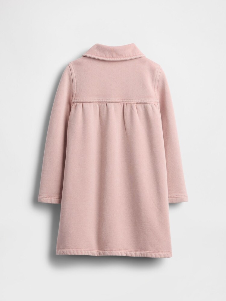 Gap Pink VintageSoft Half Zip Dress (6mths-5yrs) (6mths-5yrs) - Image 3 of 3 Gap Pink VintageSoft Half Zip Dress (6mths-5yrs) (6mths-5yrs) - Image 3 of 3