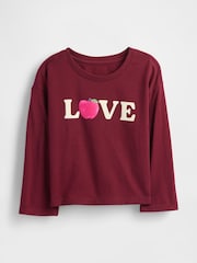 Gap Burgundy Red Mix and Match Graphic T-Shirt (6mths-5yrs) - Image 1 of 2