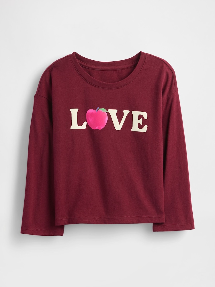 Gap Burgundy Red Mix and Match Graphic T-Shirt (6mths-5yrs) - Image 1 of 2