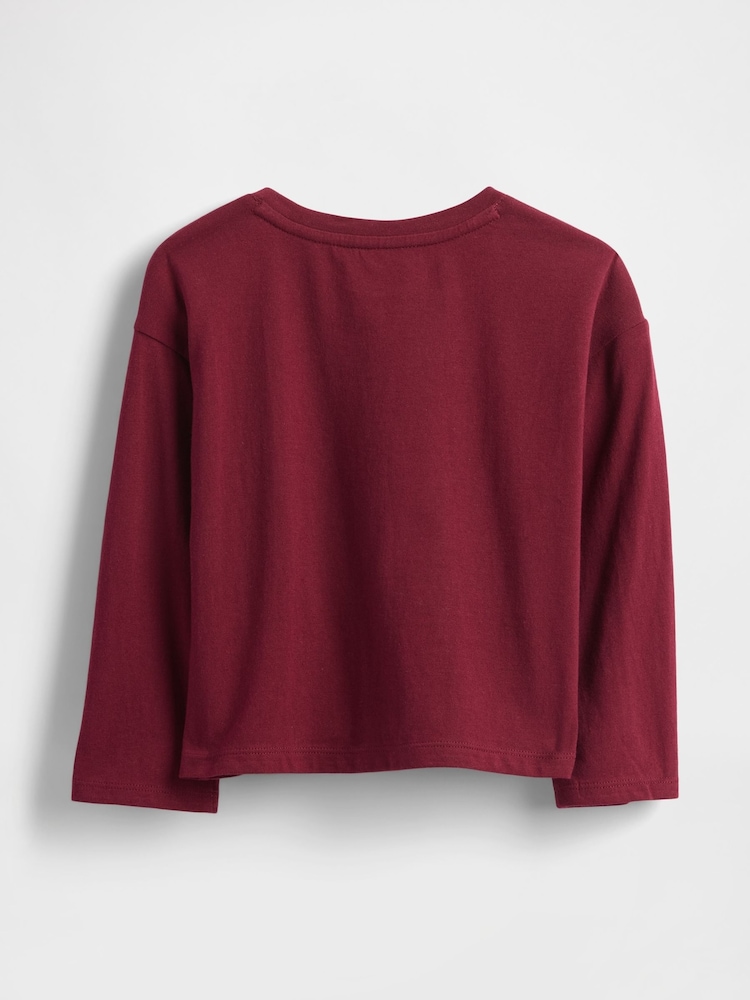 Gap Burgundy Red Mix and Match Graphic T-Shirt (6mths-5yrs) - Image 2 of 2