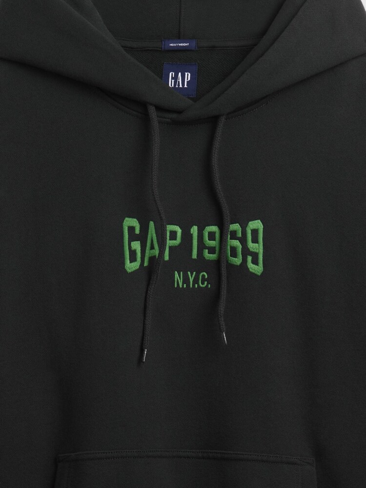 Gap Black Heavyweight 1969 Logo Hoodie - Image 4 of 4