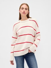 Gap Cream Oversized Sweatshirt - Image 1 of 4
