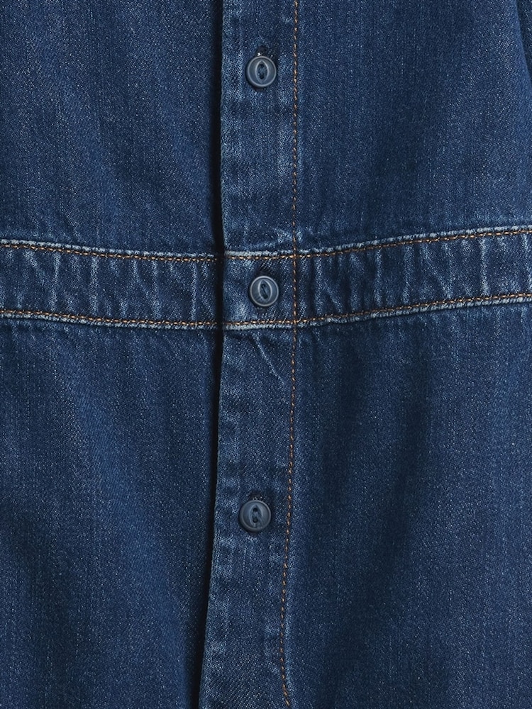 Gap Blue Denim Bear Logo Coveralls (Newborn-24mths) (0-24mths) - Image 4 of 4