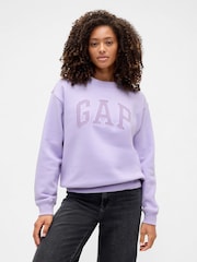 Morado - Suéter con logo y corte holgado de Gap - Imagen 1 de 4
