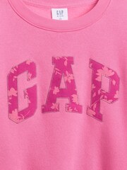 Gap Pink Oversized Graphic Sweatshirt (4-13yrs) (4-13yrs) - Image 3 of 3