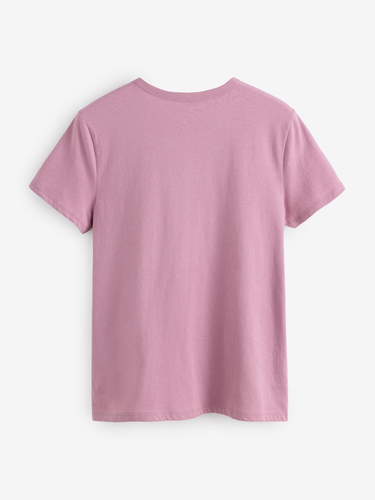 Gap Pink Crew Neck Favourite Cotton Short Sleeve T-Shirt - Image 2 of 4
