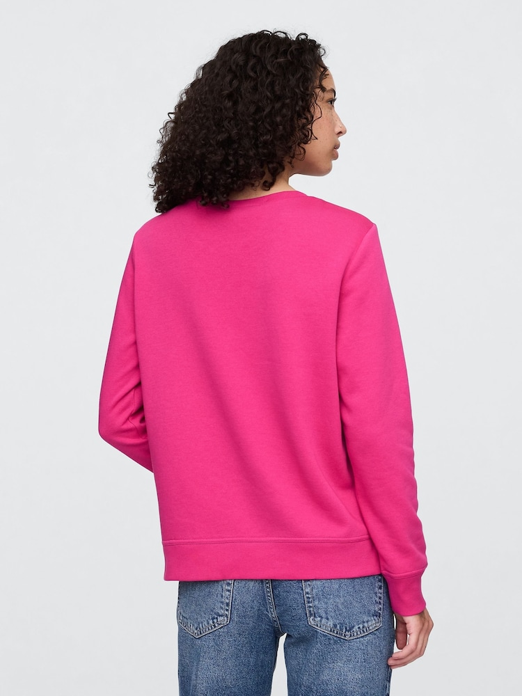 Gap Pink Logo Crew Neck Jumper - Image 2 of 5 Gap Pink Logo Crew Neck Jumper - Image 2 of 5