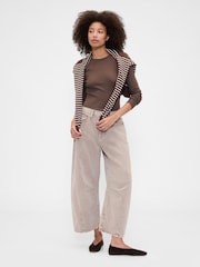 Gap Brown Long Sleeve Rib T-Shirt - Image 3 of 5