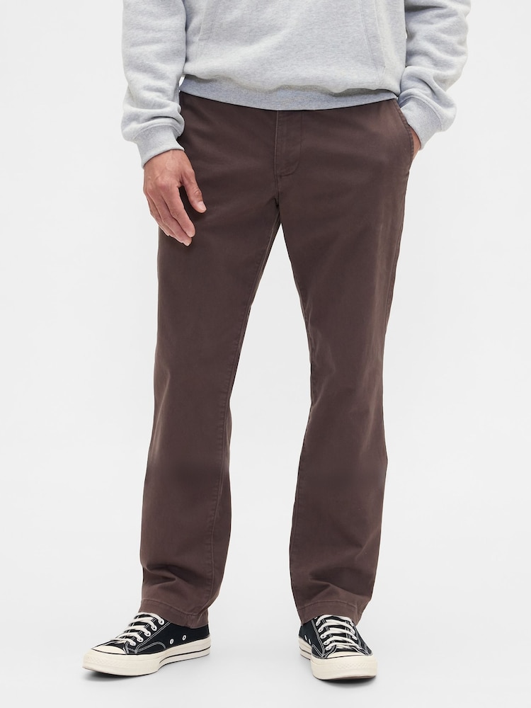 Gap Dark Brown Essential Chinos in Straight Fit - Image 1 of 6