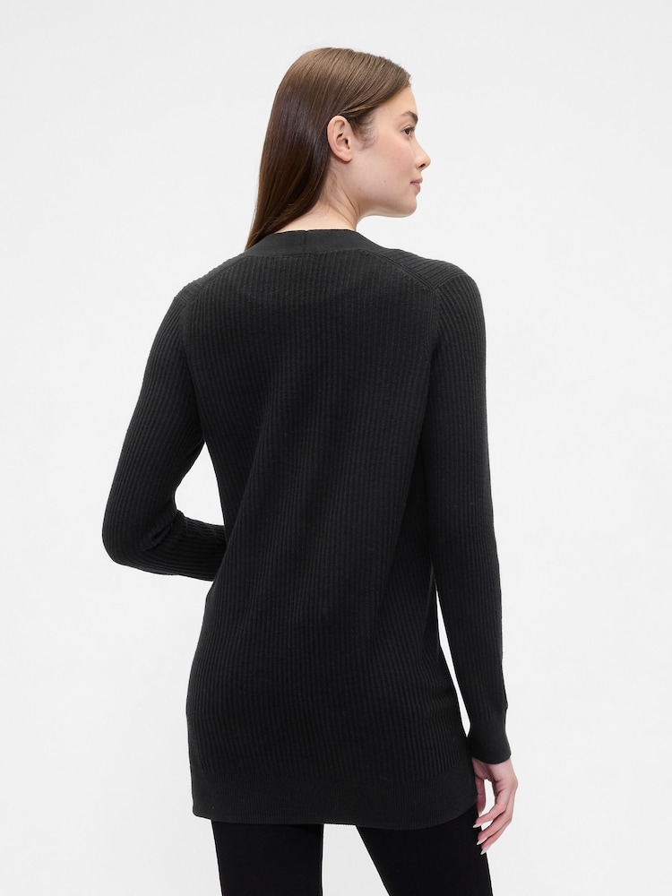 Gap Black Long Open Cardigan - Image 2 of 5
