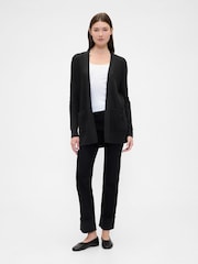 Gap Black Long Open Cardigan - Image 3 of 5