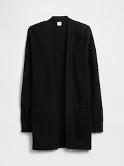 Gap Black Long Open Cardigan - Image 4 of 5