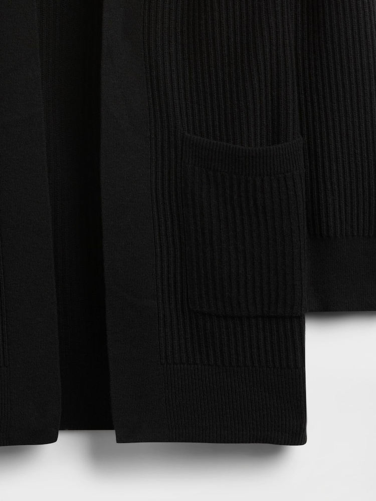 Gap Black Long Open Cardigan - Image 5 of 5