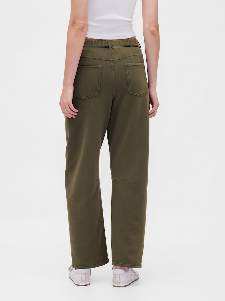 Gap Green Heavyweight French Terry Barrel Joggers - Image 2 of 5
