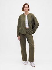 Gap Green Heavyweight French Terry Barrel Joggers - Image 4 of 5