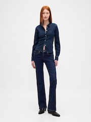 Gap Blue Low Waisted Long and Lean Jeans - Image 5 of 7