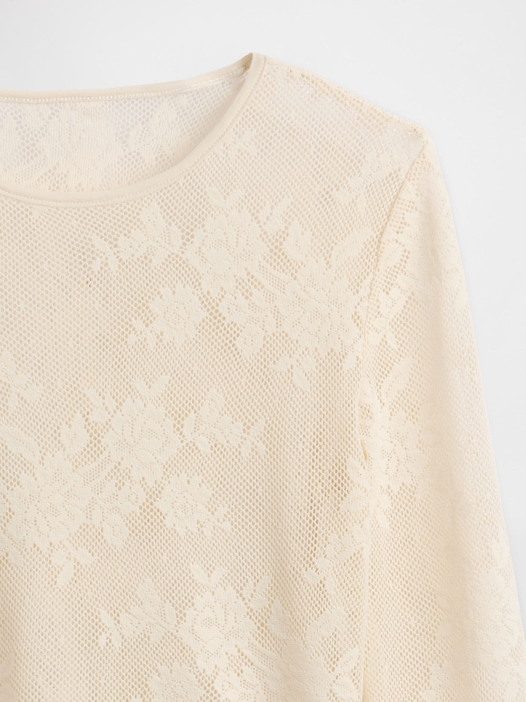 Buy Gap Cream Sheer Lace Top from the Next UK online shop