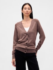 Gap Pink Boyfriend Merino Cardigan - Image 1 of 4