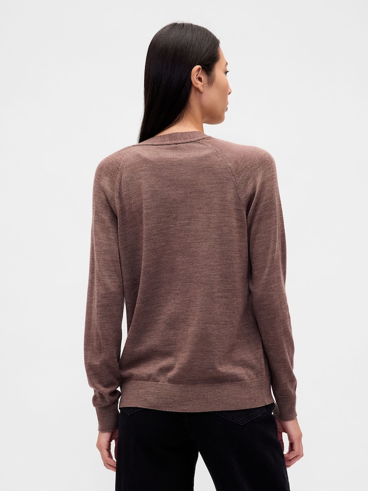 Gap Pink Boyfriend Merino Cardigan - Image 2 of 4
