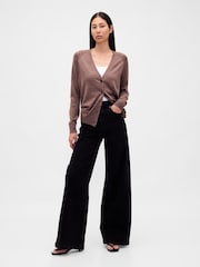 Gap Pink Boyfriend Merino Cardigan - Image 3 of 4