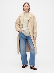 Gap Cream Oversized Cable-Knit Jumper - Image 3 of 5