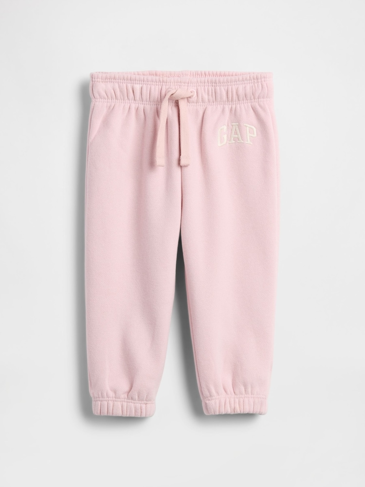Gap Pink Vintage Soft Logo Joggers (Newborn-24mths) (0-24mths) - Image 1 of 2 Gap Pink Vintage Soft Logo Joggers (Newborn-24mths) (0-24mths) - Image 1 of 2