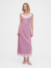 Gap Purple Lace-Trim Maxi Slip Dress - Image 1 of 6