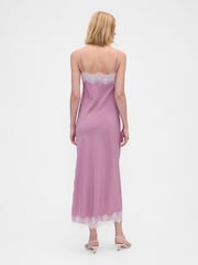 Gap Purple Lace-Trim Maxi Slip Dress - Image 2 of 6