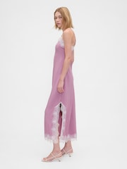 Gap Purple Lace-Trim Maxi Slip Dress - Image 3 of 6