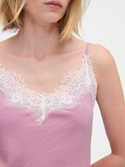 Gap Purple Lace-Trim Maxi Slip Dress - Image 4 of 6