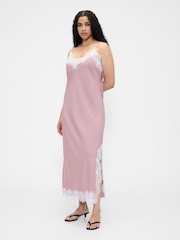 Gap Purple Lace-Trim Maxi Slip Dress - Image 5 of 6
