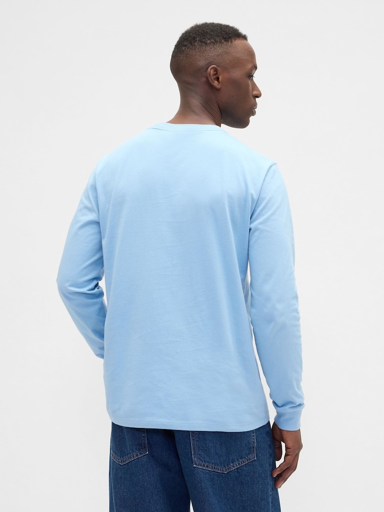 Gap Light Blue Everyday Long Sleeve T-Shirt - Image 2 of 5