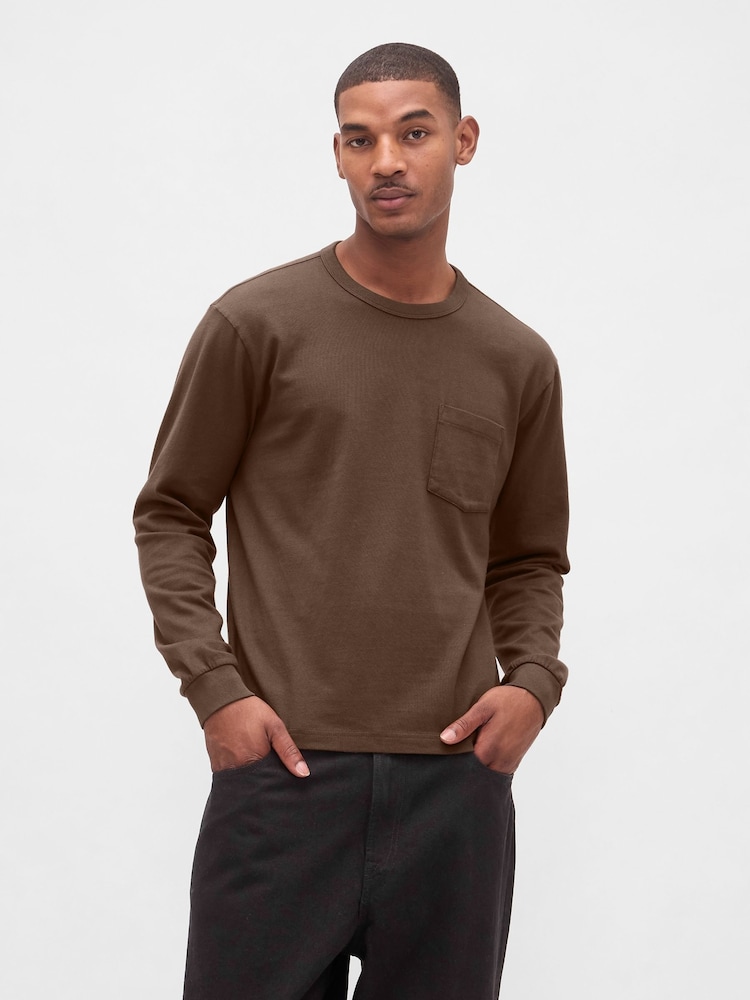 Gap Brown Heavyweight Relaxed T-Shirt - Image 1 of 4
