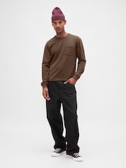 Gap Brown Heavyweight Relaxed T-Shirt - Image 3 of 4
