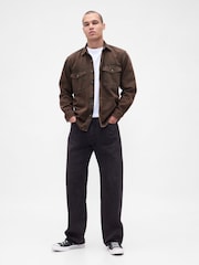 Gap Brown Denim Relaxed Shirt - Image 3 of 3