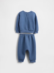 Gap Blue Quilted Brannan Bear Pocket Outfit Set (0-24mths) - Image 2 of 2