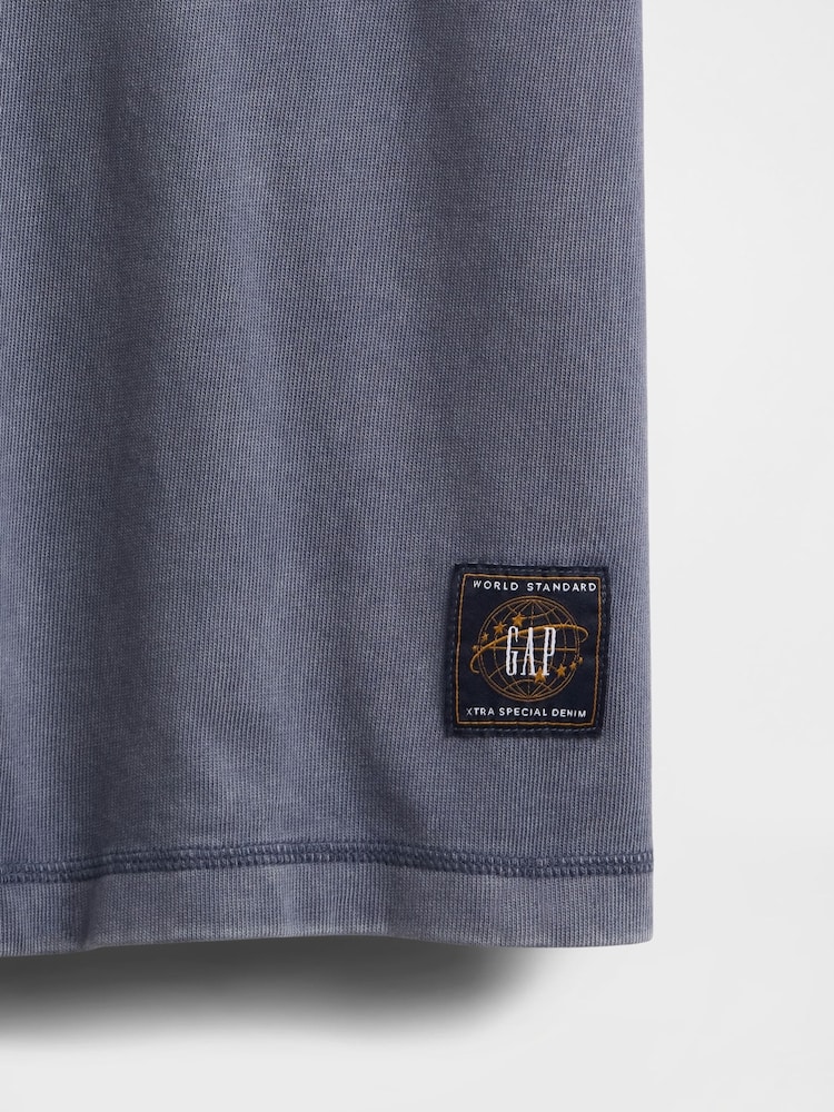 Azul lavado - Gap Heavyweight Crop Graphic T-Shirt - Imagen 4 de 4