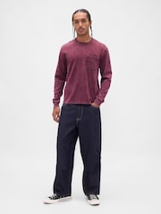 Gap Washed Red Heavyweight Relaxed T-Shirt - Image 2 of 3