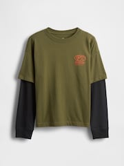 Gap Green 2-in-1 Graphic T-Shirt (4-13yrs) (4-13yrs) - Image 1 of 2