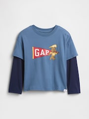 Gap Blue Graphic Crew Neck Short Sleeve T-Shirt (6mths-5yrs) (6mths-5yrs) - Image 1 of 3