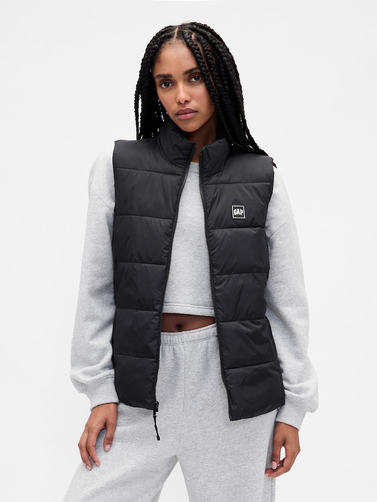 Gap Black Cold Control Puffer Vest - Image 1 of 4