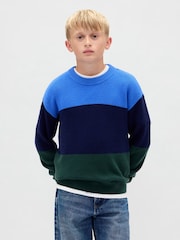 Gap Blue CashSoft Relaxed Crew Neck Sweatshirt (4-13yrs) - Image 1 of 5