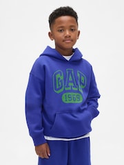 Modre/zelene - Gap VintageSoft Logo Hoodie (4-13yrs) (4-13yrs) - Slika 1 iz 4
