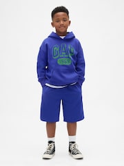 Modre/zelene - Gap VintageSoft Logo Hoodie (4-13yrs) (4-13yrs) - Slika 3 iz 4